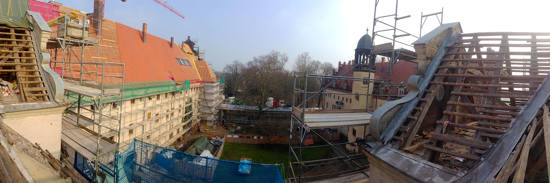 Sanierung Schloss Wittenberg, Hofansicht Sanierung Schloss Wittenberg, Hofansicht